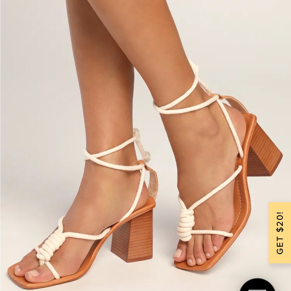 SCHUTZ ANGIEH LEATHER LACE-UP SANDALS - Size 9 - NWT
